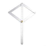 【Mesure de haute précision】: ce détecteur d'angle en acier inoxydable fournit des mesures précises et précises. Il suffit de le placer sur la zone de travail, de glisser la règle dans la forme souhaitée et de serrer les vis. Il vous permet de réaliser des mesures parfaites et de les transférer sur n'importe quel matériau sans effort.
