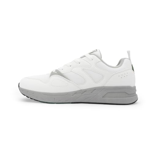 Image of Red Tape Men's Sneakers White Grey Pu Mesh Round Lace-Up