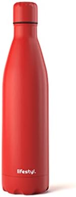 Lifestyl Stainless Steel Water Bottle | 24 Hrs Cold & 12 Hrs Hot| Thermoshield Technology Vacuum Insulated Metal Water Bottles, Leak-Proof Drinks Bottle for Sports, Gym, Yoga, Cycling (750 ml, White)