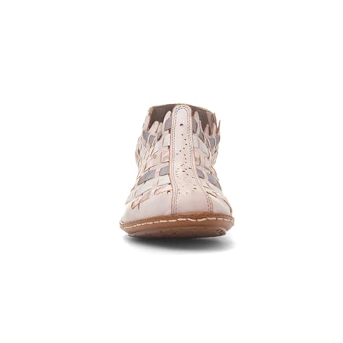 Image of Rieker 46778 Sina Women's Heels - Sling-Backs, Leather Upper, Hand-Woven Design, Anti-Stress Comfort, Flexible Sole, Secure Fit, and Timeless Everyday Style