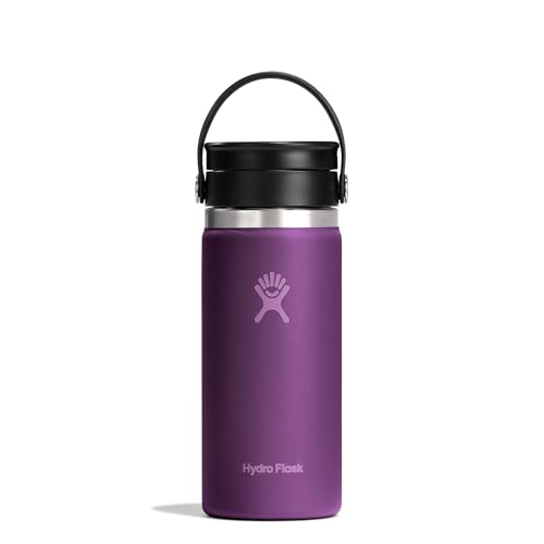 Hydro Flask – Wide Flex Sip Lid Coffee 473 ml (16 oz) – A tenuta stagna, isolato, compatibile con portabicchieri – Mantiene le bevande fredde 24 ore e calde 12 ore - Beachplum