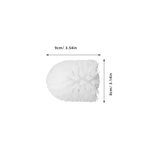 Image of Toilet Brush Head Replacement 4 Pack 3.54 Inch White Round Brush Heads for Toilet Bowl Cleaning Bathroom Accessories