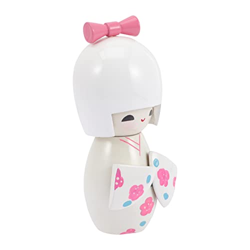 TOYANDONA Japanese Maiko Doll Traditional Japanese Kimono Kokeshi Doll Ornament Wooden Asian Geisha Collectible Figurine Statue for Office Home Party Table Decoration Toy
