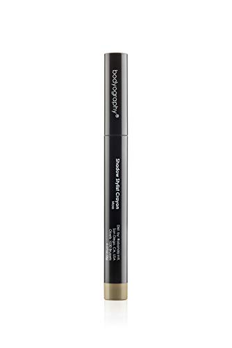 Bodyography Shadow Stylist Crayons, Creamy Eyeshadow in a Portable Stick - (Moss Metallic Khaki Green)