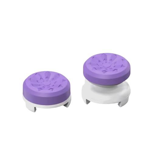 Lumi Zenva 2 Piezas Capuchones de Reemplazo para Mandos PS4 y PS5 Protección de Silicona para Thumbsticks con 2 Alturas Diferentes Color Morado