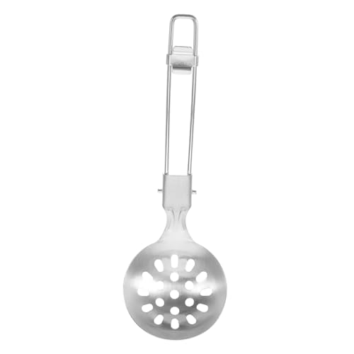 Sosoport Outdoor Cooking Spoon Camping Silverware Folding Utensil Set Ladle Fork for Camping Outdoor Cooking