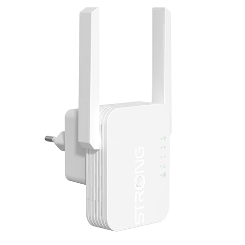 Strong Répéteur WiFi 300 Mbps pour Prise Murale – Amplificateur WiFi Puissant, WiFi Repeater avec WPS, Port LAN, Mode Point d’accès, idéal pour étendre la Couverture dans Toute la Maison
