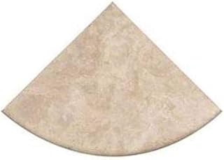 Premium Quality Light Travertine Corner Shelf Filled and Honed 9'' (Pack of 1)