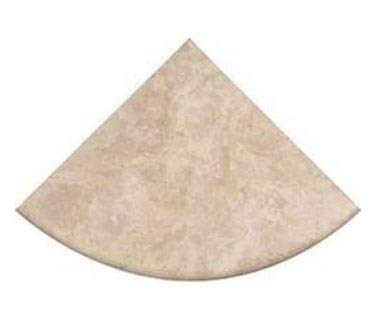Premium Quality Light Travertine Corner Shelf Filled And Honed 9'' (1) #TOP9