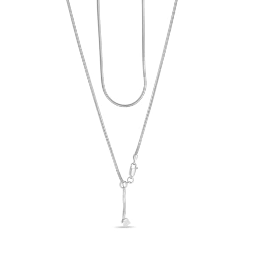 Image of ZAVYA 925 Silver Minimal Rhodium Plated Snake Chain Sliding Waist Chain | Gift for her, Gifts for Women & Girls | With Certificate of Authenticity and 925 Stamp