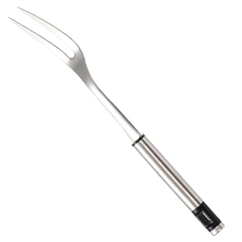 Toyvian Stainless Steel Bbq Meat Fork Roasting Utensil for Outdoor Grilling Camping and Family Gatherings Compact Design for Easy Storage and Transportation