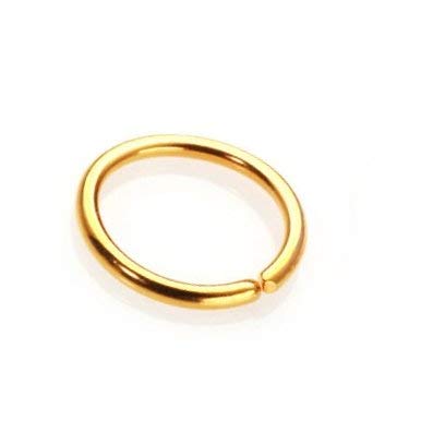 ELOISH Plain Classic Gold Nose Ring for Women(Gold Ornaments : 0.120 grams) (10 MM) (B075PR4MZZ) Amazon Price History, Amazon Price Tracker