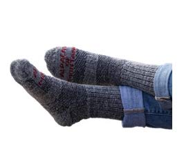 Extra Cushion Alpaca Boot Socks – Mid-Calf Thermal Socks for Men & Women | Moisture-Wicking, Breathable, Warm Outdoor Fit (Gray, Medium-Women 8-10, Men 7-9)2