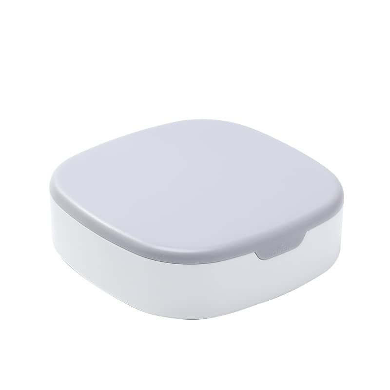 CHZJ Duoduo - Joyero portátil pequeño para anillos, aretes, collares, aretes, pintalabios, caja de almacenamiento a prueba de polvo, para el hogar (blanco)