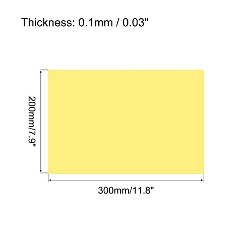PATIKIL 10Pack PCB Leiterplatte Thermisches Transferpapier 300x210x0.1mm Gelb