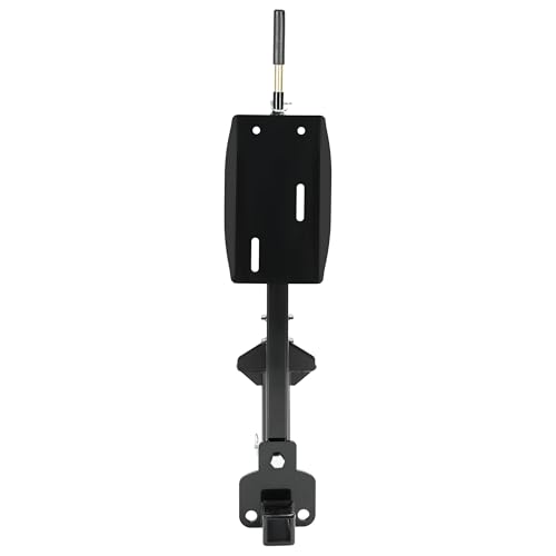 HECASA RV Spare Tire Mount Carrier Fit for 16 16.5 19.5 22.5 24 RV Wheels 2 Receiver Mount 10 000 Pounds Capacity 400 Pounds Tongue Weight Steel Powder Coated Black
