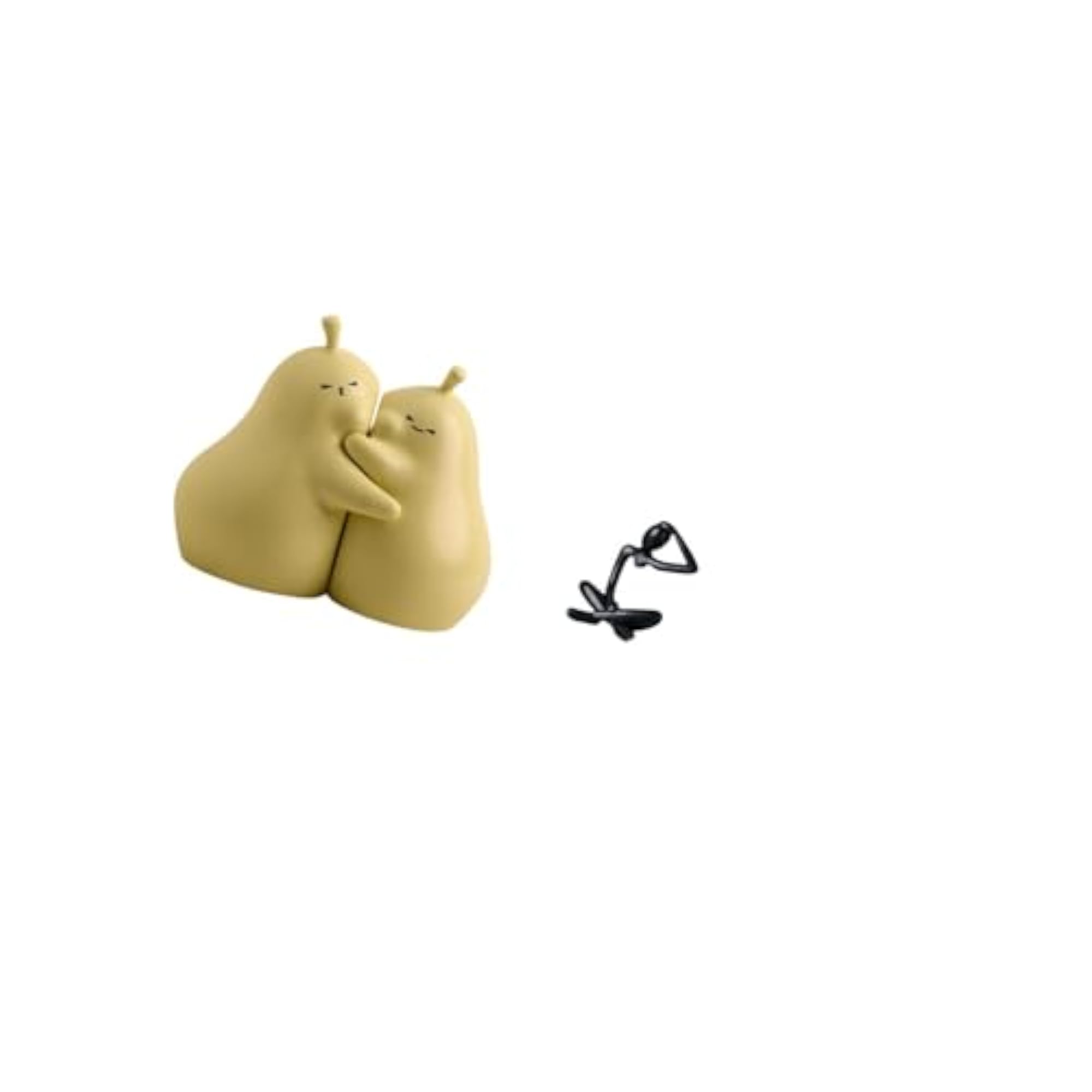 Hugging Pear Ceramic Bookend, Abstract Statue Ornament