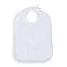 Mobiclinic, Bavaglino per Adulti, Ausili per anziani, per disabili, Marchio europeo, Bavaglio impermeabile, Grembiule, Riutilizzabile, Lavabile, con Tasca, Taglia unica, Bianco, 65 x 45 cm