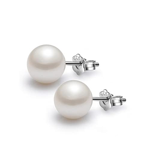 Boucles d'oreilles perles d'eau douce rondes pour femmes bijoux perles
