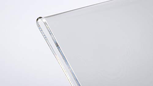 Budget Sign Holder,L-Standard,A4 Size Portrait, Clear Polystyrene 1,5 mm,Menu & Leaflet Display Holder for Restaurants,Hotels,Conference & Reception – Free Standing & Slanted Design