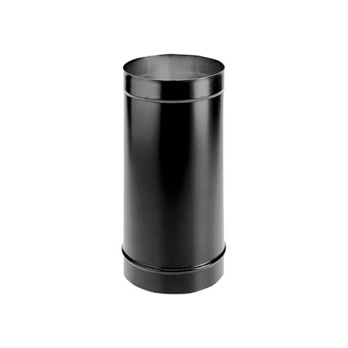 DuraVent 8DBK-48 DuraBlack Single Wall Wood Burning Black Stove Pipe Connector to Vent Smoke and Exhaust 48 Inches Long x 8 Inch Diameter