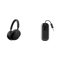 Sony WH-1000XM5 Industry Leading Noise Cancelling Wireless Headphones, Black with AirFly Pro Black Bundle