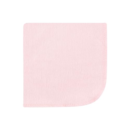Image of Hudson Baby Unisex Baby Flannel Cotton Poly Washcloths, Pink Bows 12 Pack, One Size
