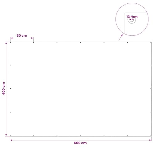 Lona resistente e impermeable de PE verde 4 x 6 m para techos y cubiertas 4
