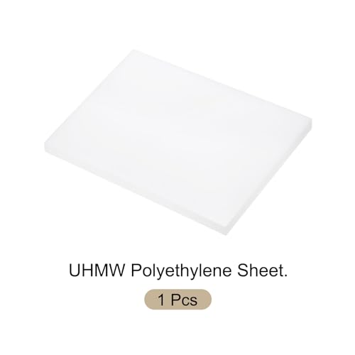 Image of 6 x 8 Inch UHMW Polyethylene Sheets, 3 /8 Inch Thick Ultra High Molecular Weight White Plastic Sheet [for Home, Industrial]