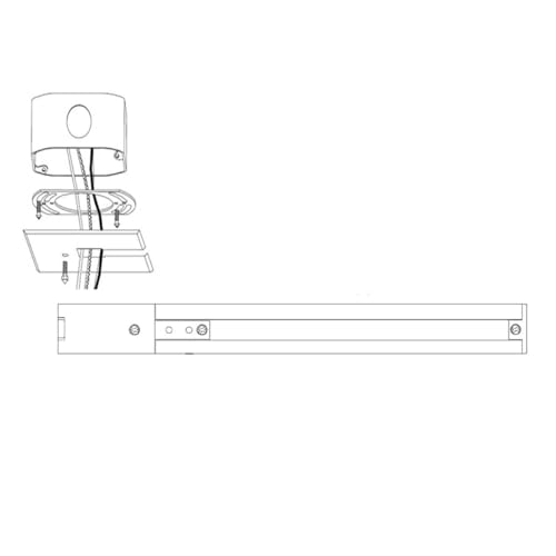 Image of WAC Lighting H Track 120V Live End Conduit, NM /NMC or BX Wire to Power Track from Electric Box for H Style 3-Wire Track Systems in Brushed Nickel