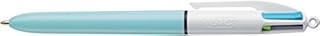 Bic 4 Colours Ballpoint Pen 4 Colours Fun, Pastel Colours, Pack of 1, Ideal for the Office, Home Office or School