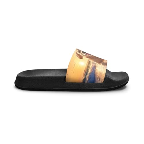 Image of Unisex Slides for Girls Boys Comfortable Slippers Slides Non-slip Shower Shoes House Fashion Thick for Indoor & Outdoor Gifts