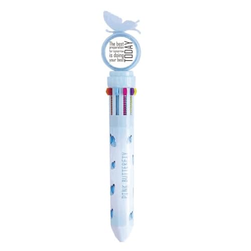 Stylo à bille rétractable multicolore avec citation inspirante pour fournitures scolaires