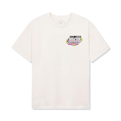 Anti Social Social Club Nascar 747 Graphic Tee Short Sleeve Cotton Unisex Adult Oatmeal Large NASCAR Race Shirt Motorsport Fan Apparel Streetwear Summer Casual Racing Event Tee