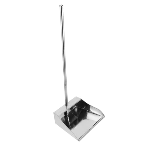 Beaupretty Pelle à Poussière Acier Inoxydable avec Manche Long Ramasse Débris Pratique pour Intérieur et Extérieur pour Maison et Bureau
