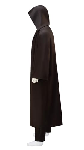 Men's Tunic Costume Adult Halloween Anakin Costume Tunic Hooded Robe Outfits Cosplay Full Set Uniform3