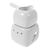 Anneome Keramik Aromatherapie Ölwärmer mit Teelicht Duftwachsbrenner Weiß Präzise Temperaturregelung für Spa und Wellness Dekorativer Duftölbrenner mit Langlebiger Keramikkonstruktion