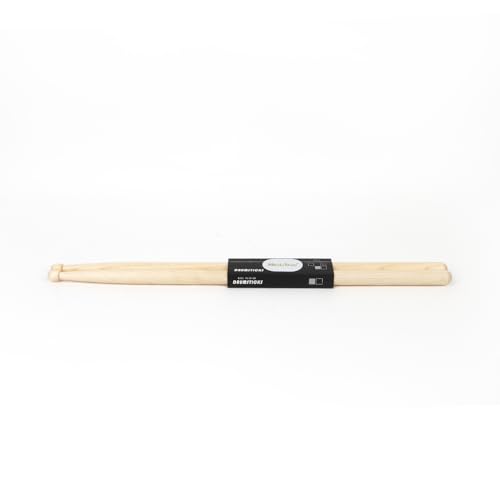 Musictree 2 Pares de Baquetas 5A de Arce - Duraderas y Responsivas para Bateristas Profesionales y Principiantes, Agarre Cómodo, 16 pulgadas de largo para Juego Versátil, Ideal para Jazz y Rock miniatura 3