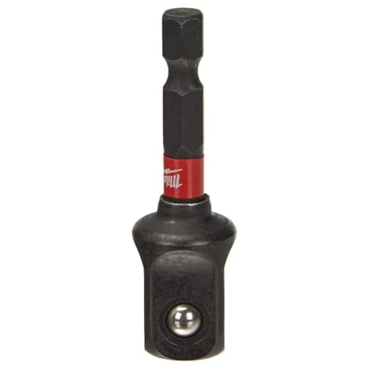 Milwaukee 4932471827 Steckschlüsseleinsatz Shockwave 50 mm 1/4" Sechskant auf 1/2" Vierkant, Rot