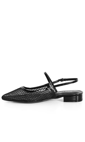 Image of City Chic Plus Size Flat - Wide Fit Lily Mesh