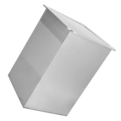 Caneca empotrada de acero inoxidable con tapa abatible