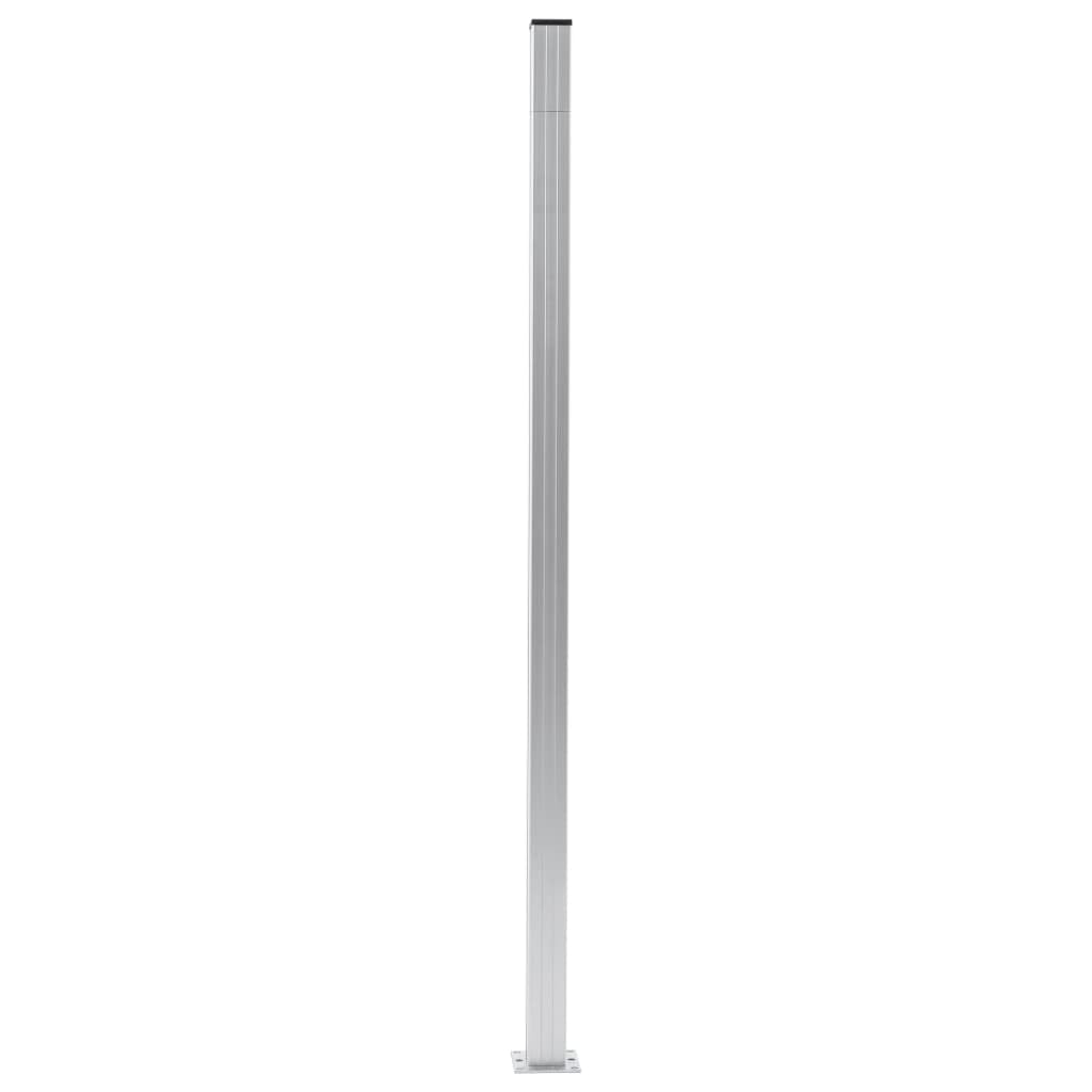Pali per recinzione in alluminio, 185 cm, 3 pezzi