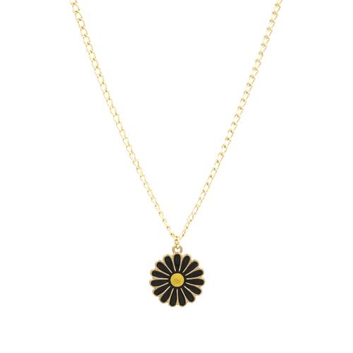 Batuliis online fashion Daisy Charm Pendant Chain Necklace for Girls & Women Flower Shape Stylish Gold Plated (Black) (B0BWSQYPRV) Amazon Price History, Amazon Price Tracker