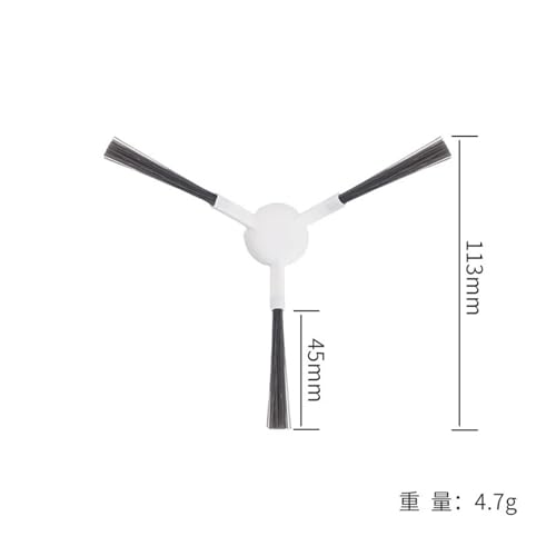 Cepillo lateral de repuesto para renovar el barrido de Xiaomi Robot Vacuum X20+ y S20+ 3