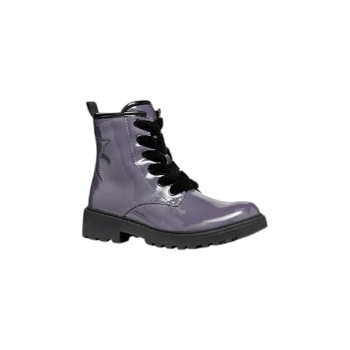 Geox Girl's J Casey G Ankle Boots, Dk Purple, 8 us2