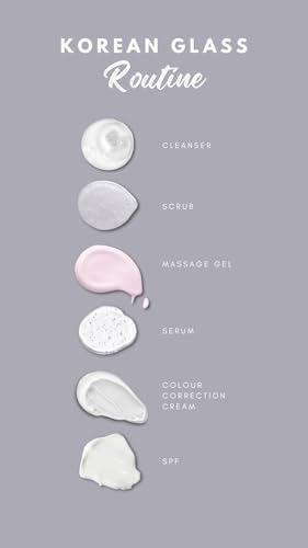 KERATOPLUS Korean Glass Skin Facial Kit – 10-Step Rejuvenating Treatment | Hydration with Arbutin | Reduces Pores, Fights Acne, Lightens Scars | Age-Defying Formula for Dry & Sensitive Skin