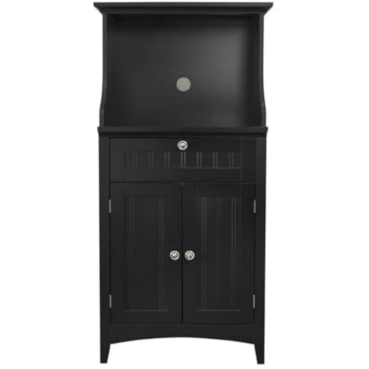 American Furniture Classics OS Home and Office Coffee Maker Utility Cabinet in Black Kitchen Microwave cart