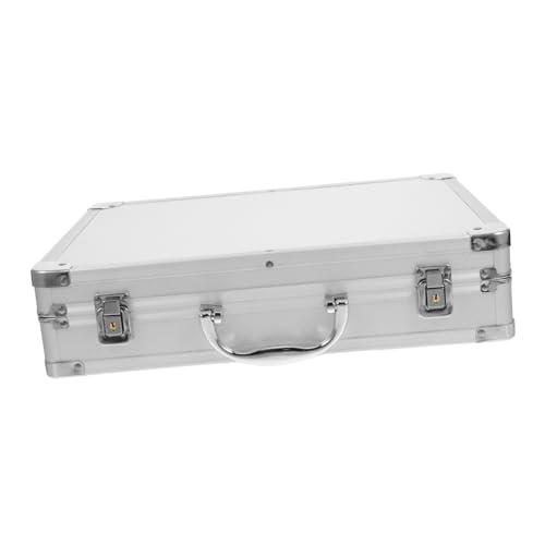 POPETPOP Aluminum Alloy Toolbox Safe Box Portable Rolling Tool Box for Money Safe Documents
