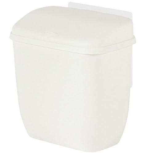 Caneca de basura pequeña para colgar en pared blanca