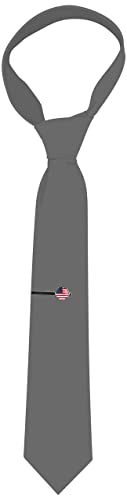 American Flag Usa Tie Bar Clip And Cufflinks Set - Silver Colored Metal Plated - Luxury Clothing Accessories (Red White Blue) #TOP5